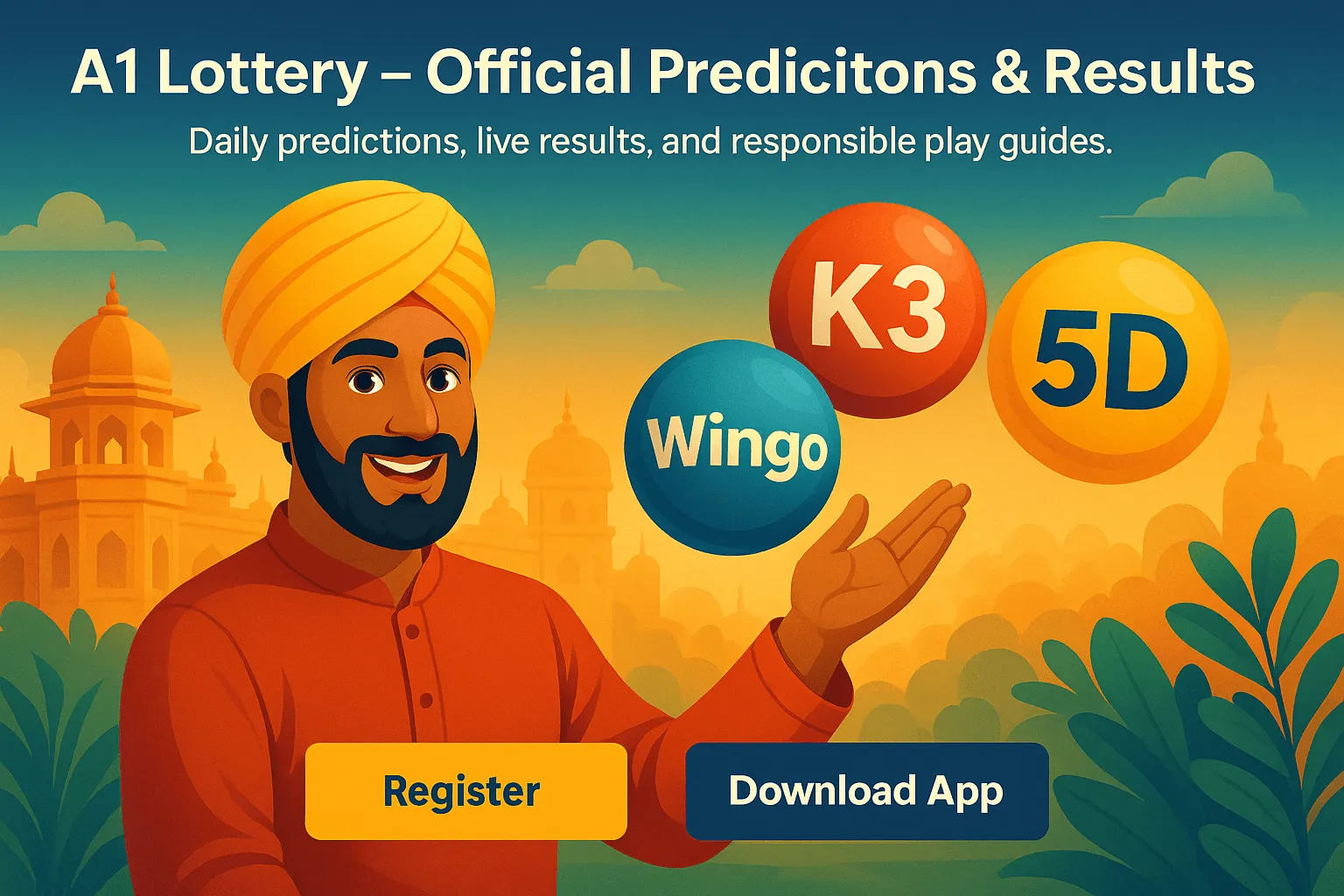 A1 Lottery Banner – Wingo, K3, 5D Predictions